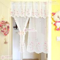 New rose foreign trade finished curtain Bay window partition European short door curtain Korean home Qing full package