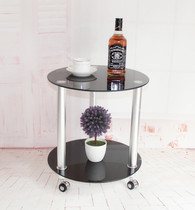 Coffee table Simple modern fashion living room small coffee table Round bedside table Creative tempered glass sofa edge a few corners