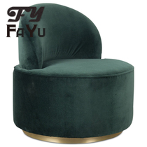 Single sofa chair post modern light luxury fabric velvet round stool simple personality casual single chair book chair negotiation chair