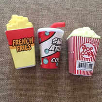 School popcorn cola fries set Modeling pencil sharpener Turn pencil sharpener sharpener