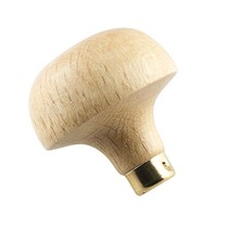 French mushroom head carved gold wood handle (spot)