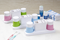 Couples home bathroom washstand put toothpaste toothbrush holder mouthwash cup set high-value tooth cup toothware rack