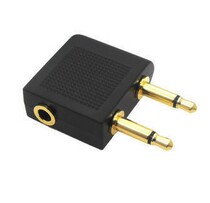 Aircraft aviation headset conversion plug 3 5mm aircraft audio conversion plug gold-plated plug