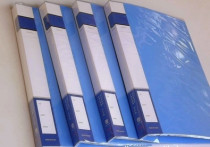 Xiqiang stationery 8711 single folder new material PP plastic folder A4 folder L-type folder sky blue folder