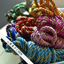 5MM Thick three strands Color Hand rope Rope Tying Rope Wear Wear and Wear Hat Band Draw Rope Zrope Binding Belt