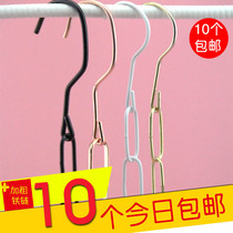 Custom metal clothing store hook iron chain row hanging ring display ring Hanging clothes hook stall C word ring chain