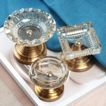 European crystal ashtray neoclassical model room crafts ornaments fashion decorations glass ashtray