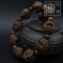 Agarwood wood ebony ebony wood carving brave beaded skewers gift play sandalwood bracelet 108 men and women