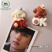 Japan farm house VIP refrigerator patch clip cute Teddy stereo magnet magnet magnet sticker photo clip