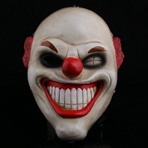 Collectors Edition Game Harvest Day 2 Red Nose Clown Resin Mask Halloween Mask Payday2 Series Mask