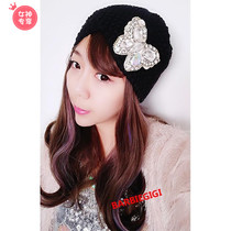 The new BRABIE European Baroque Baotou gem cross handmade warm trendy woolen womens hat headband