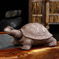 Mingfeng tea set Purple sand tea pet ornaments Cute tea pet creative sculpture Turtle tea pet tea play tea art tea tray accessories