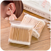 Household wooden stick cotton swab Small head ear cotton swab Household cotton swab Disposable double-headed cleaning cotton swab