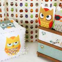 Owl tent fabric cotton linen doll fabric handmade home fabric cotton linen cloth curtain table cloth sofa cloth