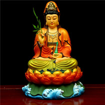 Guanyin Bodhisattva Buddha statue dedicated to Guanyin Bodhisattva Buddha statue to send son Guanyin resin painted home for home