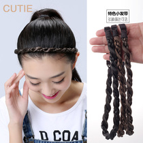 Delicate wig hair strap pure hand-woven fashion vintage hair hoop elastic Mori womens headband hair accessories