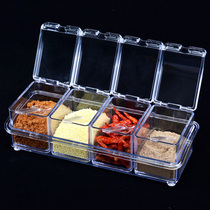 Seasoning bottle Imported PS seasoning box set Vertical kitchen salt tank Sugar tank seasoning tank Seasoning tank Seasoning box