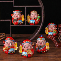 Wufu Wealth God Ornaments Home Furnishing Creative Five Road Ornaments TV Recruiting Crafts