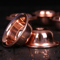 Tibetan Buddhist practice water bowl Exquisite copper 7 for 8 water supply cup diameter of about 7 cm