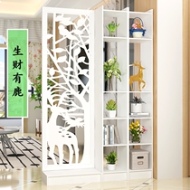 Screen partition living room European porch cabinet simple foyer decoration cabinet hollow carved window background