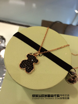 European boutique TOUS Peach Small Bear Spinel Small Bear Pure Silver Plated Rose Gold Necklace