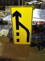 Confluent reflective signs warning signs Lane reduction warning signs Road construction signs factory direct traffic signs