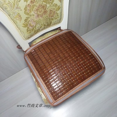 Summer day mat cushion with straps office computer chess card chair cool mat bamboo breathable non-slip living room home