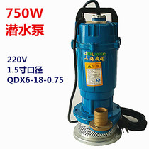 750W1 5 inch submersible pump 220V household agricultural irrigation underground pump drainage pump drainage car wash 0 75KW