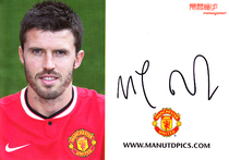 Carrick Manchester United 2014-15 season autographed official card