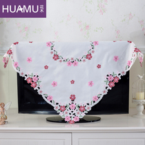 Flower and wood embroidery TV cover LCD TV cover cover computer towel dustproof multi-purpose cover cloth cover towel