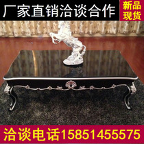 Neoclassical long tea table hotel furniture Villa club reception solid wood long European coffee table sales office coffee table