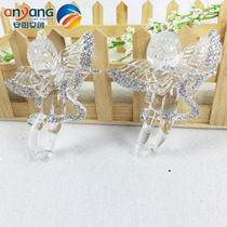Christmas Ornament Wedding Celebration Wedding Arrangement Ice Chic Edge Effect 8CM Acrylic Silver Powder Effect Angel 2