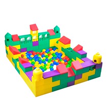 Soft brick early childhood education Park childrens educational castle city wall ball pool construction building building block toys