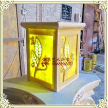 Sandstone relief garden decoration community courtyard indoor and outdoor decoration ornaments light transmission art square light Piers