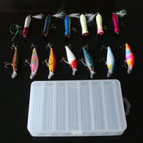 Double layer Luya bait set 11 cmino 12G climbing hard fish plastic bait fake bait bionic bait plastic box