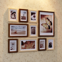 Mies Yaju square large frame solid wood photo wall Photo wall Photo frame wall Fashion creative combination