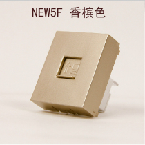 Chint switch socket 118 type NEW5F series champagne gold computer plug module network socket