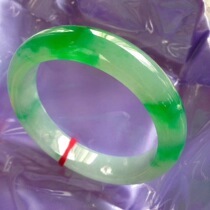 Natural Myanmar old pit round jade bracelet ice seed floating sun green jade bracelet with certificate Green female jade bracelet