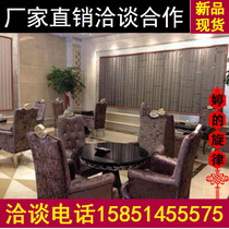 Neoclassical sales office negotiation table and chair combination leisure single sofa guest sofa sofa chair one table four chairs spot