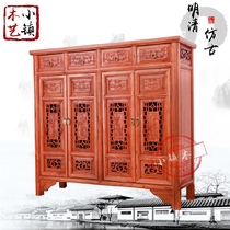 Solid Wood Chinese sideboard classical shoe cabinet Ming and Qing antique furniture lockers carved door cabinet tea food Cabinet