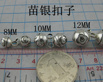 Wholesale Taiji four-leaf clover silver button auspicious drop evil national clothing button bracelet accessories