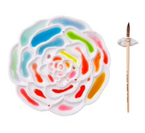 (Large) Flowers and Dreams-New Picture Book Professional Grade Bone China Palette Ceramic Bone China Palette