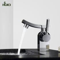 Huicai bathroom Copper imperial washbasin Bathroom cabinet Hot and cold single hole washbasin Bathroom faucet