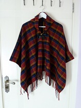 Japan Earth Music Day Ensemble Shawl Cape Plaid Loose Casual Big Shawl