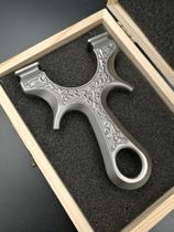 Titanium Yi TC21 titanium alloy high-end CNC high-end slingshot flat skin slingshot Non-cast wire cutting slingshot