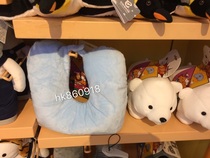 Zhuhai Guangzhou Changlong Ocean Kingdom Souvenir Ultra Soft Polar Bear Bear Change neck Pillow Fur Paparazzi 40CM