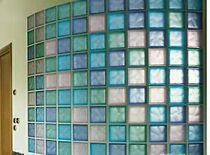 Color Monsanded glass brick 190 * 190 * 80 Xuanguan background partition wall light transmission opaque privacy good