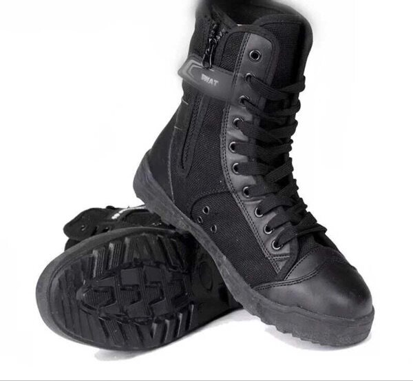 Boots militaires en cuir - porter - Ref 1397614 Image 11