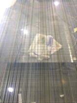 5 5 Tempered art modern simple white plaid wire glass restaurant partition screen glass