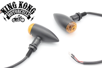 choppafer and other Prince motorcycle retro modified small bullet black plating square turn signal